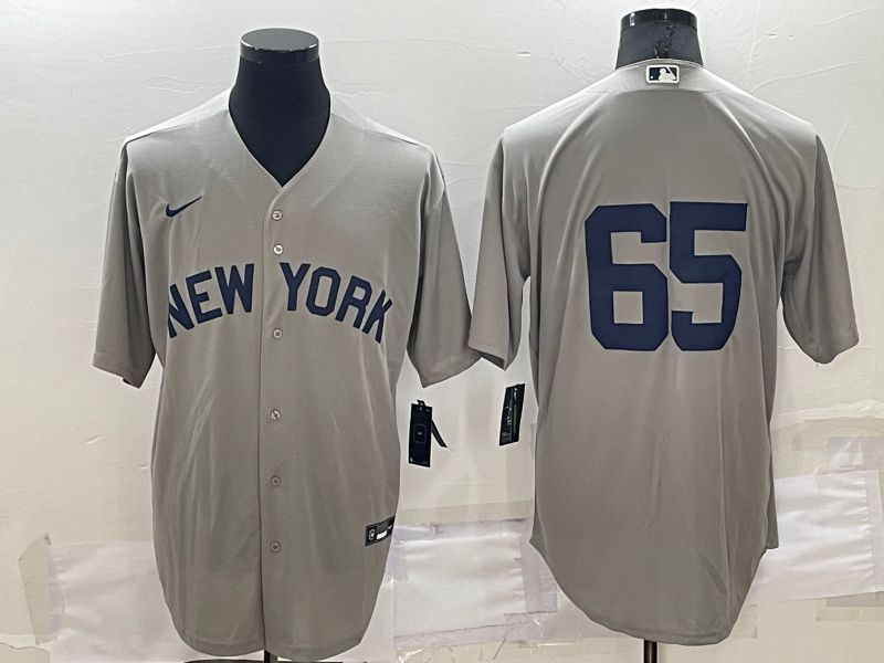 Men New York Yankees 65 No Name Grey Dream Game 2022 Nike MLB Jersey